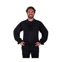 -CAMISA NEGRA PIRATA EDAD MEDIA S