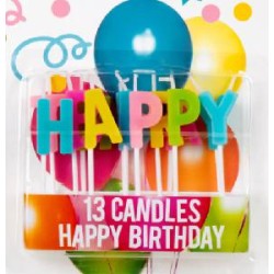 -SET 13 VELAS FELIZ CUMPLEAÑOS