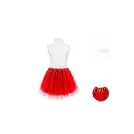 -TUTU INFANTIL ROJO GOMA 30CM