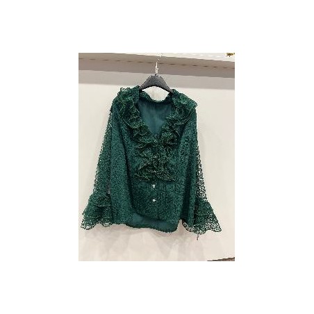 CAMISA MODELO CLAVEL FORRADA VERDE MUSGO 52