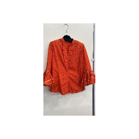 CAMISA NARANJA PERFORADA T-40