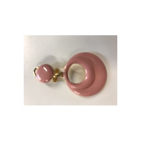 PENDIENTES DOBLE ARO SALMON