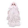 -PELUCA Y BARBA PAPA NOEL LARGA BLANCA