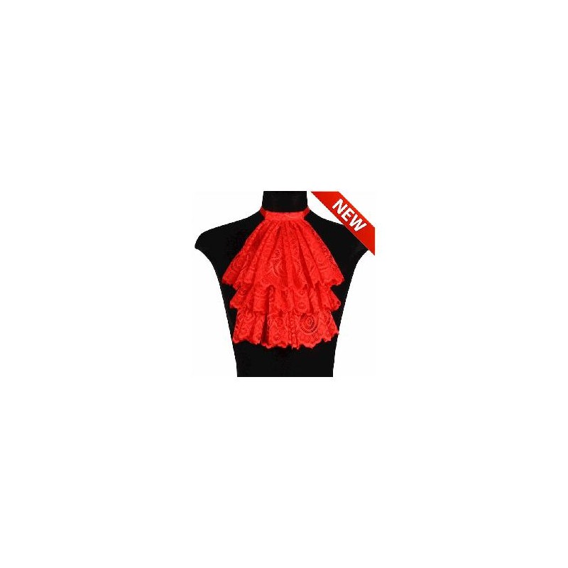 -CHORRERA CON VOLANTES ROJO ADULTO