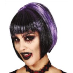 -PELUCA MEDIA MELENA CON MECHAS LILAS