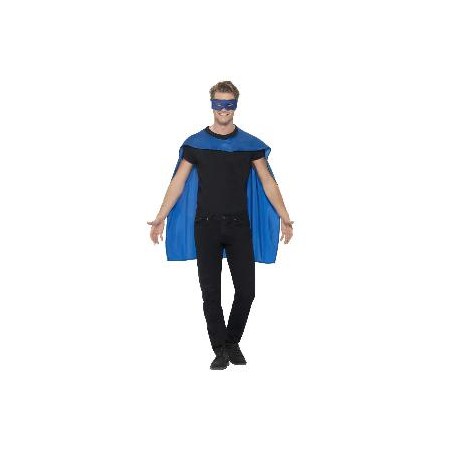 -CAPA AZUL CON ANTIFAZ ADULTO