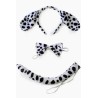 CONJUNTO DIADEMA PAJARITA Y RABO DALMATA