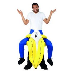DISFRAZ PLATANO A CUESTAS PIGGYBACK