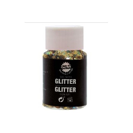 -GEL CON GLITTER ORO 20 GR