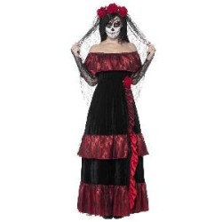 DISFRAZ NOVIA DIA DE LOS MUERTOS 2XL