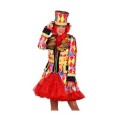 -CHAQUETA LARGA MUJER ROMBOS MULTICOLOR L