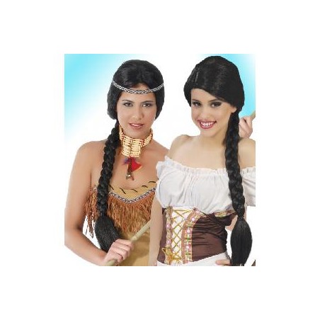 -PELUCA CON TRENZA NEGRA