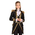 ABRIGO DAMA BROCADO NEGRO S