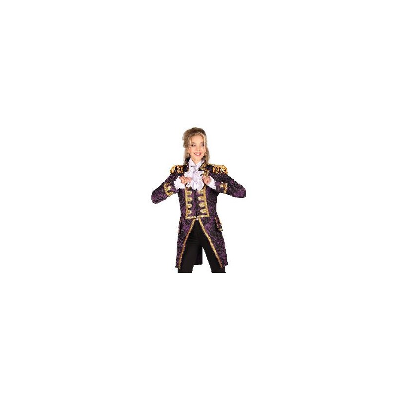 -ABRIGO DAMA BROCADO MORADO S