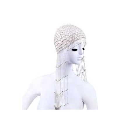 MALLA DE PERLAS PELO PLATA