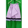 -FALDA REGIONAL LILA ESTAMPADOS EN HOJAS CON PAÑUELO T-4