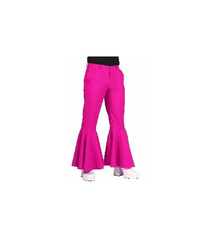 -PANTALON AÑOS 70 ROSA ACAMPANADO XS