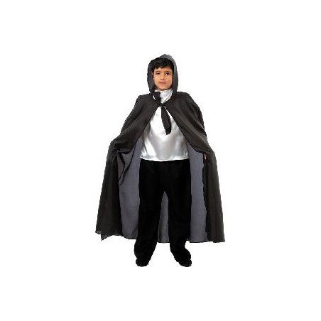 -CAPA INFANTIL NEGRA CON CAPUCHA 12
