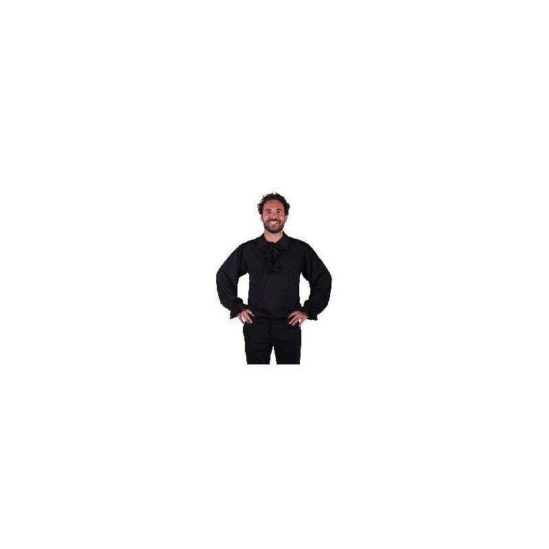 -CAMISA NEGRA PIRATA EDAD MEDIA S