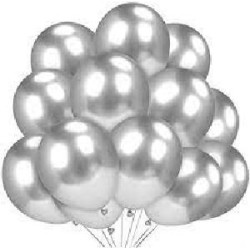 -GLOBO PLATA METALIZADO 27 CM