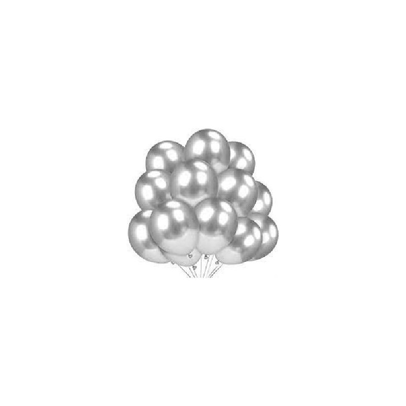 -GLOBO PLATA METALIZADO 27 CM