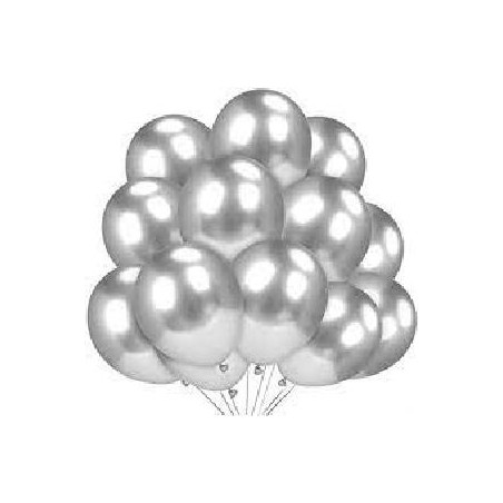 -GLOBO PLATA METALIZADO 27 CM