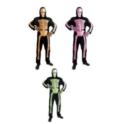 -DISFRAZ ESQUELETO NEON UNISEX M
