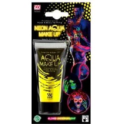 -MAQUILLAJE AQUA NEON AMARILLO - TUBO 30 ML