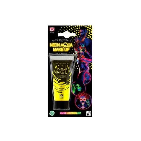 -MAQUILLAJE AQUA NEON AMARILLO - TUBO 30 ML