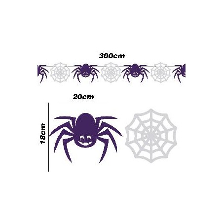 -GUIRNALDA ARAÑAS Y TELARAÑAS 200 CM.