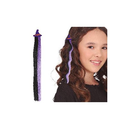 -MECHON BRUJA LILA Y NEGRO 40 CM.