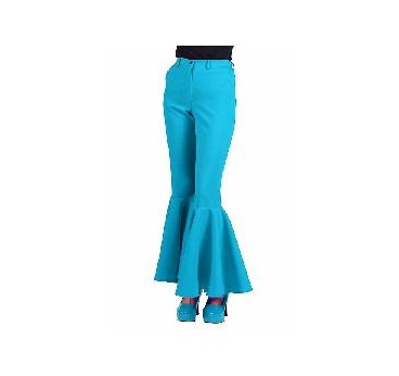 -PANTALON AÑOS 70 ACAMPANADO AZUL XXS