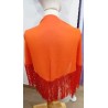 MANTON FLECOS CRESPON NARANJA