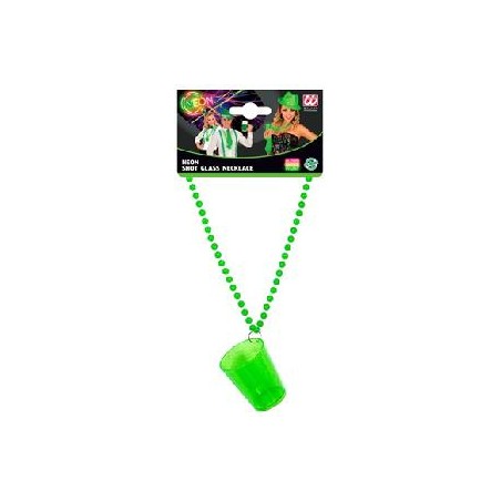 -COLLAR CON VASO SAN PATRICIO FLUORESCENTE
