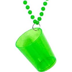-COLLAR CON VASO SAN PATRICIO FLUORESCENTE