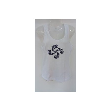-CAMISETA LAUBURU BLANCA MUJER TIRANTES S