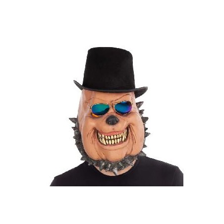 MASCARA PERRO CON GAFAS Y CHISTERA