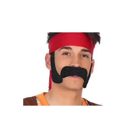 -BIGOTE Y PATILLAS NEGRO