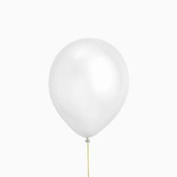 -SET 10 GLOBOS LATEX BLANCOS METALIZADO