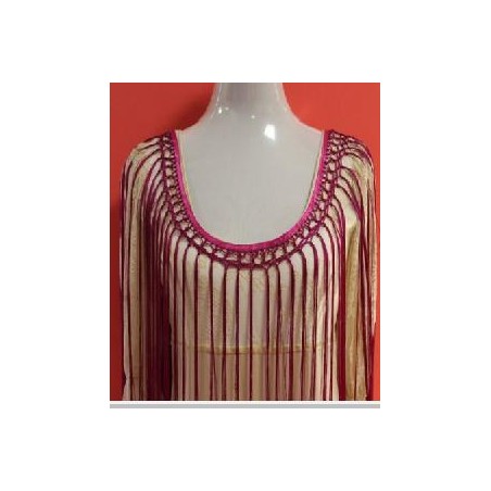 FLECO DE ESCOTE LARGO BURDEOS