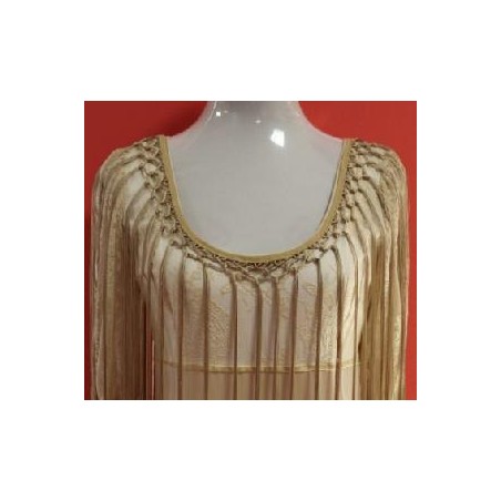 FLECO DE ESCOTE LARGO CAMEL