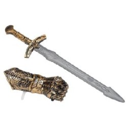 -CONJUNTO ESPADA Y GUANTE MEDIEVAL