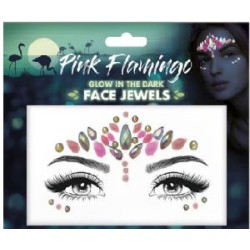 JOYAS FACIALES BRILLANTES PINK FLAMINGO