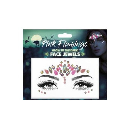 JOYAS FACIALES BRILLANTES PINK FLAMINGO