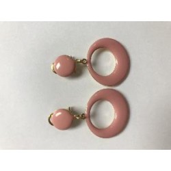 PENDIENTES ARO ROSA INFANTIL
