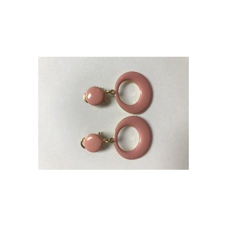 PENDIENTES ARO ROSA INFANTIL