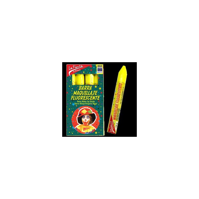 -BARRA MAQUILLAJE AMARILLO FLUORESCENTE