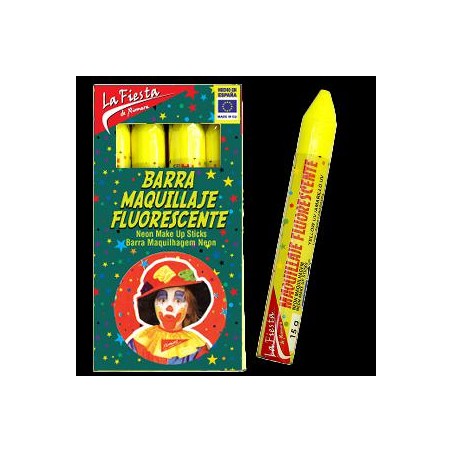 -BARRA MAQUILLAJE AMARILLO FLUORESCENTE