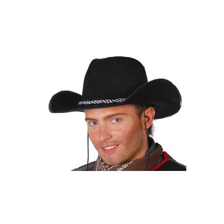 SOMBRERO VAQUERO FIELTRO NEGRO