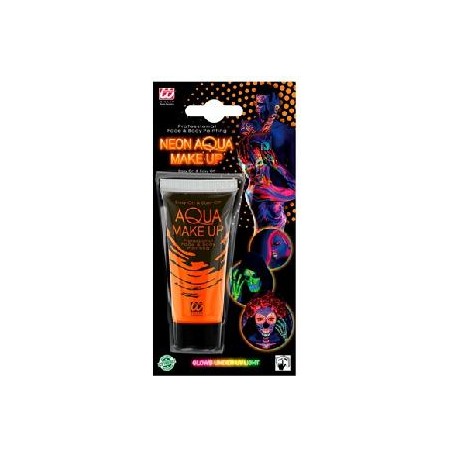 -MAQUILLAJE AQUA NEON NARANJA - TUBO 30 ML